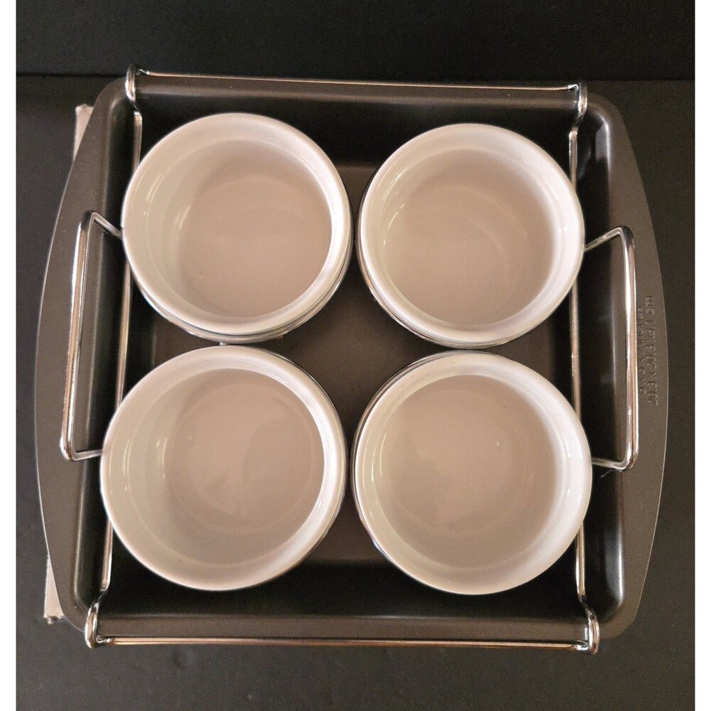 6 Pc CREME BRULEE' Set - Original Professional CHICAGO METALLIC Cookware GUC - Picture 3 of 8